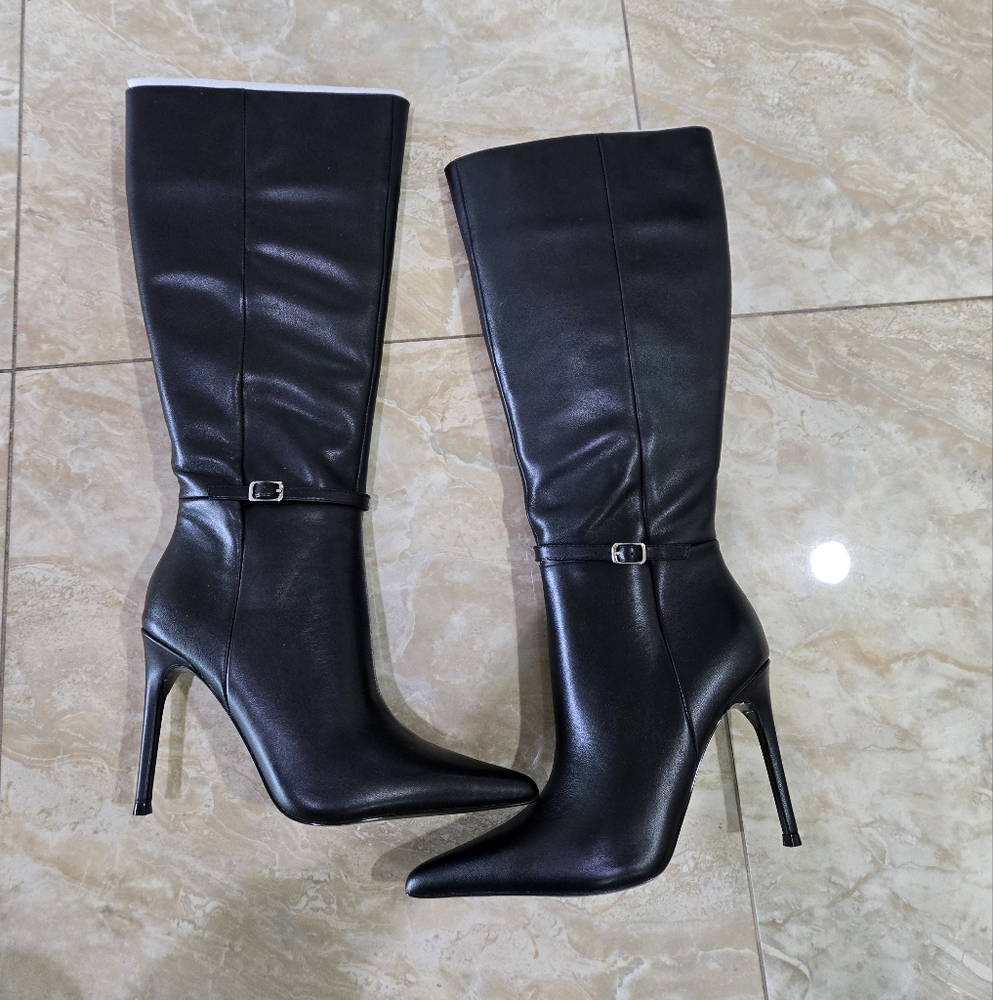 Steve Madden Voca Black Knee-High Women's Boots - Picture 9 of 11